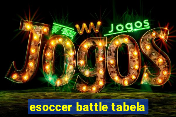 esoccer battle tabela